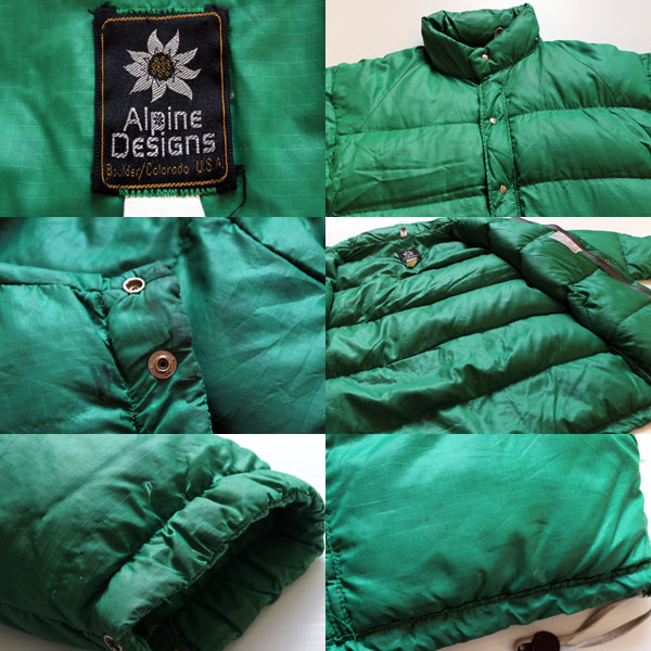 80s Alpine Designsアルパインデザイン ダウンジャケット 緑