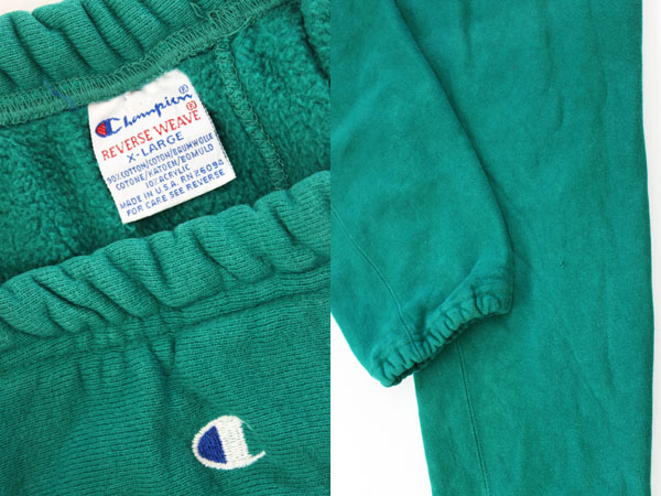 Champion 90s USA製 リバースウィーブ グリーン ビッグサイズ