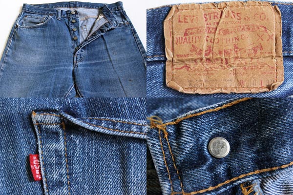 70s USA製 Levi'sリーバイス 501 シングル 66前期 デニムパンツ w36 ...