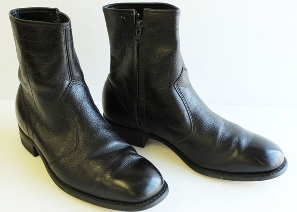 80s USA製 Leather Classics BY MASON サイドジップブーツ 黒 9D