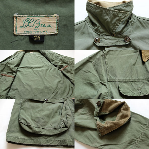 LLBeanのフィッシングジャケット素材ナイロン - ミリタリージャケット