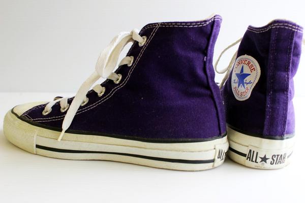 90s USA製 CONVARSEコンバース ALLSTARオールスター HI 紫 5.5 ...