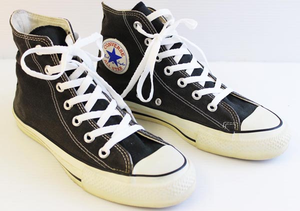 80s USA製 CONVARSEコンバース ALLSTARオールスター HI 黒 6 ...