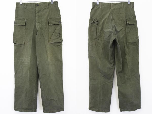 40s 米軍 U.S.ARMY M-43 HBT ヘリンボーンツイル カーゴパンツ w34 L33 - Sixpacjoe Web Shop