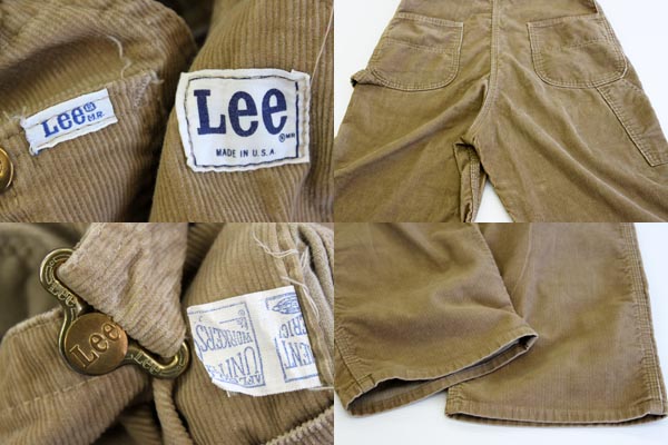 70s USA製 Leeリー コーデュロイ オーバーオール w32 - Sixpacjoe Web Shop