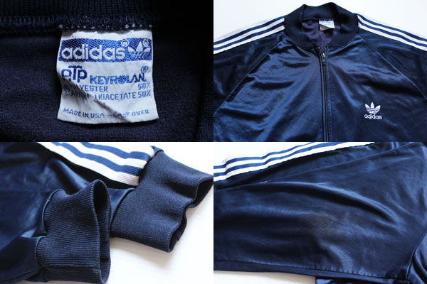 s USA製 adidasアディダス ATP ジャージ 紺 Lトラックジャケット