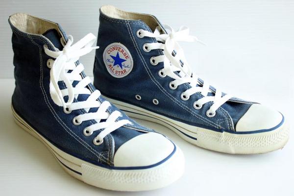 90s USA製 CONVARSEコンバース ALLSTARオールスター HI 紺 7.5 ...