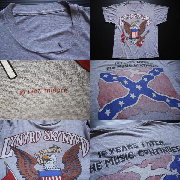 80s LYNYRD SKYNYRD Tシャツ グレー - Sixpacjoe Web Shop