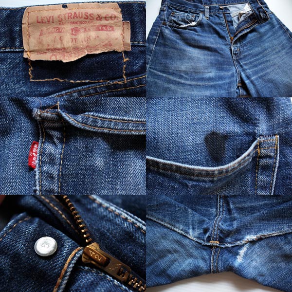 60s USA製 LEVI'Sリーバイス 505 BIGE カットオフ デニム