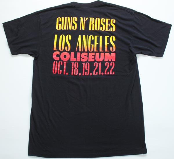 80s USA製 GUNS N' ROSESガンズアンドローゼズ バンドTシャツ 黒 XL