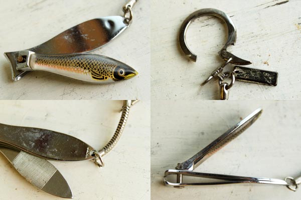 JAPAN製 ビンテージ 魚 爪切り キーホルダー
