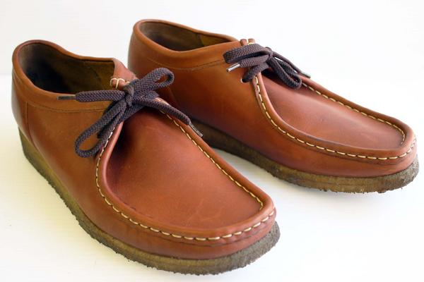 【Clarks】クラークス 27.5 ワラビー レザー ブラウン 9.5 ①