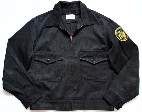 70s Kay Uniforms パッチ付き ワークジャケット 黒 - Sixpacjoe Web Shop