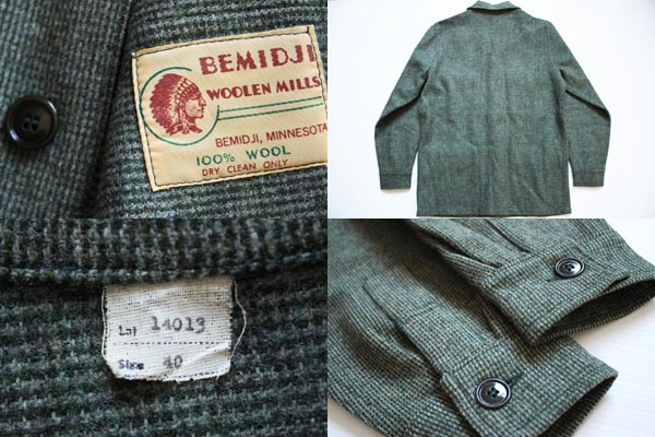 50s BEMIDJIベミジ ツイード ウールジャケット 40 - Sixpacjoe Web Shop