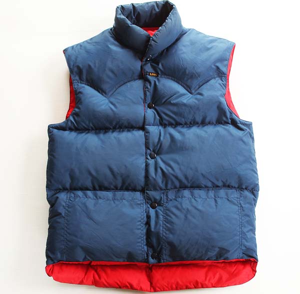 70's Leeリー STORM RIDER ダウンベスト 赤×紺 - Sixpacjoe Web Shop