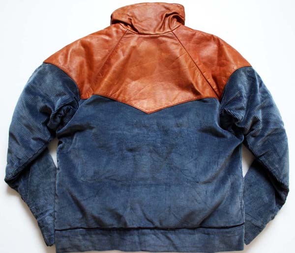 バータグ80s Powderhorn corduroy×leather jacket