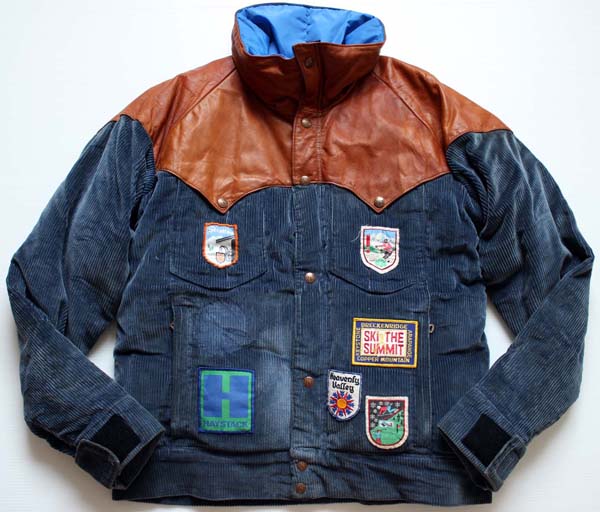 バータグ80s Powderhorn corduroy×leather jacket