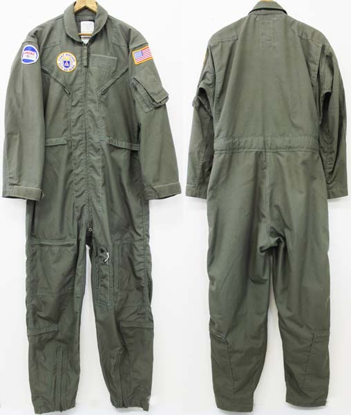 80s 米軍 USAF CWU-27/P 83141A カバーオール フライトスーツ 42R★つなぎ