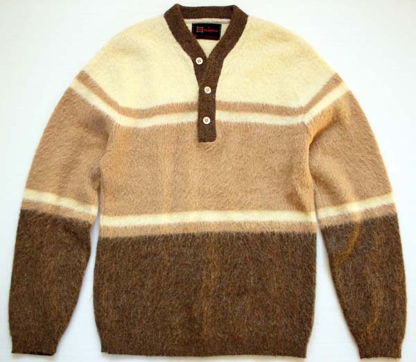 60s Munsingwear ヘンリーネック モヘアニット セーター - Sixpacjoe Web Shop
