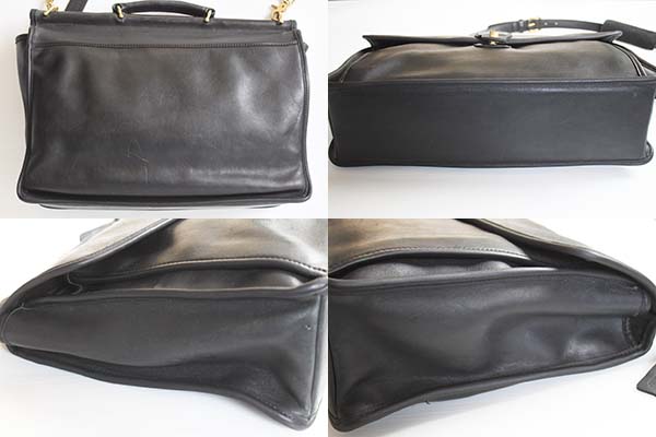 USA製 COACH オールド コーチ レザー ブリーフケース 黒☆5266