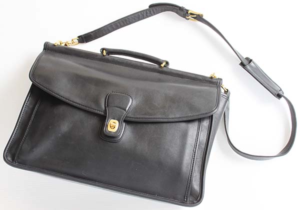 USA製 COACH オールド コーチ レザー ブリーフケース 黒☆5266