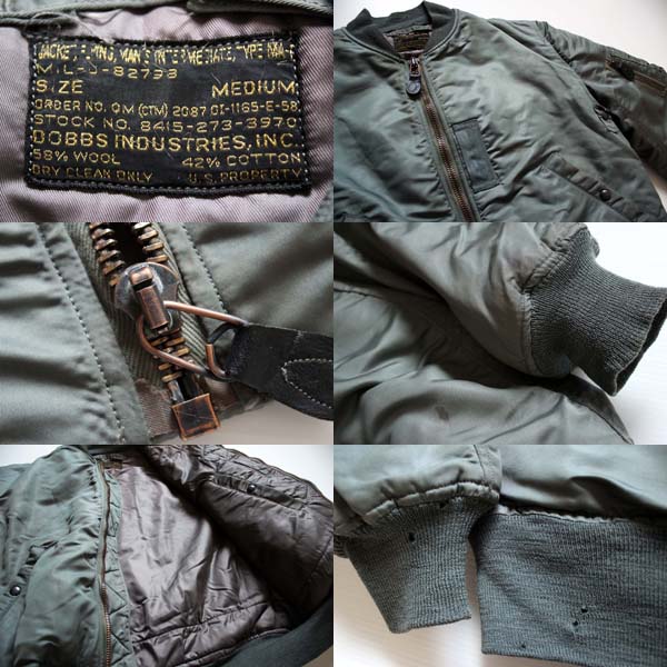 50s 米軍 USAF MA-1 8279B フライトジャケット M - Sixpacjoe Web Shop