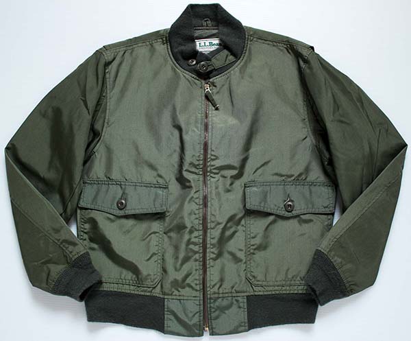 80s USA製 L.L.Bean フライトタイプ ナイロンジャケット オリーブ 40 - Sixpacjoe Web Shop