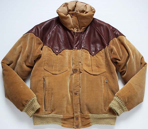 バータグ80s Powderhorn corduroy×leather jacket