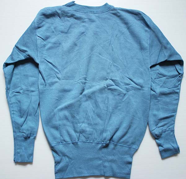 50s VINTAGE SWEAT SHIRT リブ長 水色 スウェット