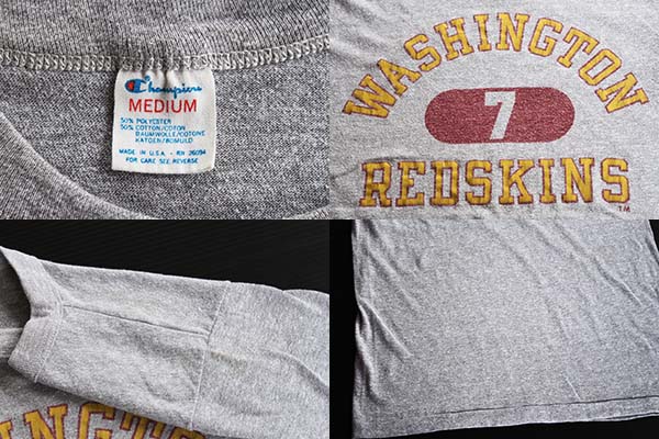 80年代 チャンピオン Champion トリコタグ NFL WASHINGTON RED SKINS ワシントンレッドスキンズ スポーツプリントTシャツ USA製 メンズM ヴィンテージ /eaa331287