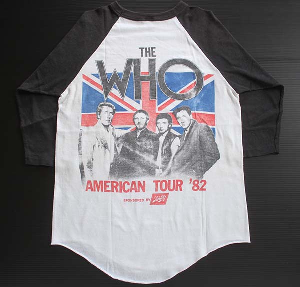 80s USA製 THE WHO AMERICAN TOUR'82 ラグラン 七分袖 バンドTシャツ M 
