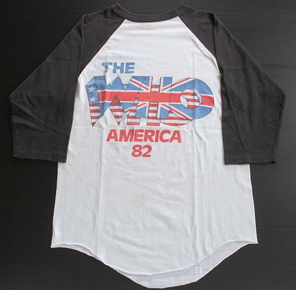 80s USA製 THE WHO AMERICAN TOUR'82 ラグラン 七分袖 バンドTシャツ M