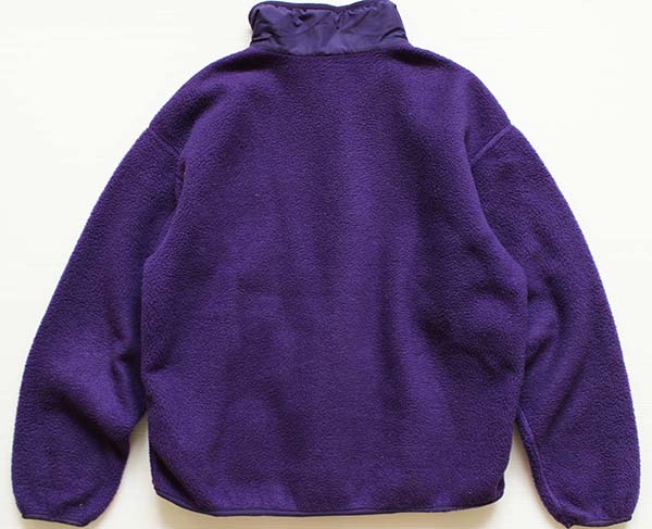 90s USA製 patagoniaパタゴニア フリースジャケット 紫 ボーイズ10 