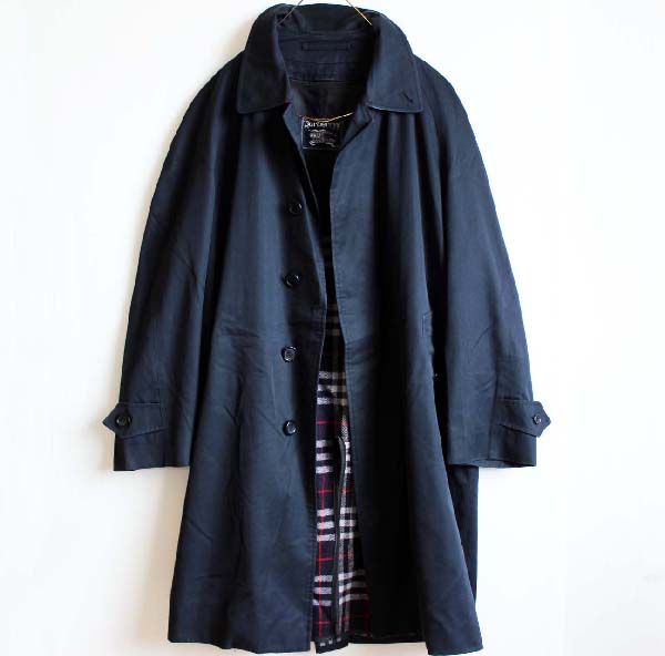 Burberrysバーバリー ウールライナー付き ステンカラーコート 紺 38S - Sixpacjoe Web Shop