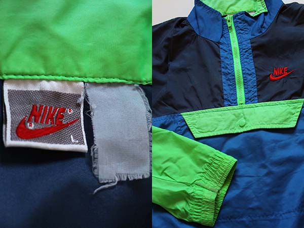 90s NIKEナイキ マルチカラー 切り替え ナイロンジャケット 蛍光 - Sixpacjoe Web Shop