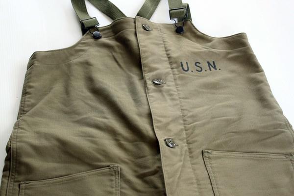 デッドストック☆40s 米軍 U.S.NAVY N-1 デッキパンツ オリーブドラブ