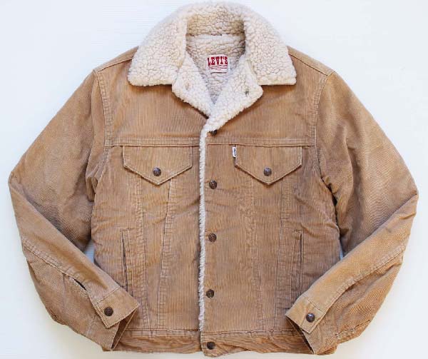 80s USA製 Levi'sリーバイス ボアライナー コーデュロイジャケット 4ポケット 38R