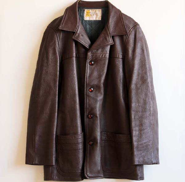 70s USA製 W.B.PLACE&Co ディアスキン レザーコート - Sixpacjoe Web Shop