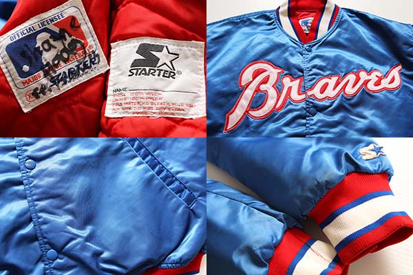 90s USA製 STARTERスターター MLB Braves ナイロンスタジャン XL