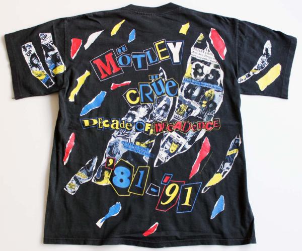90s USA製 MotleyCrue モトリークルー コットン バンドTシャツ 黒 L 