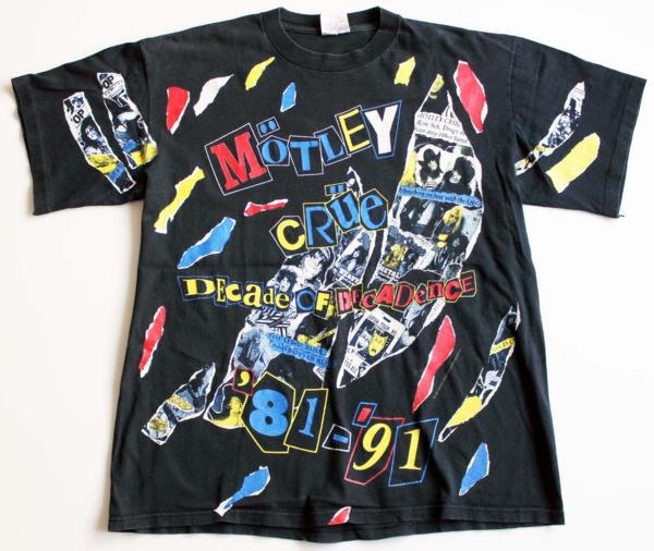 90s USA製 MotleyCrue モトリークルー コットン バンドTシャツ 黒 L