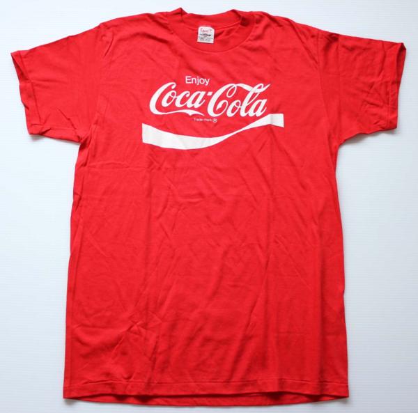 デッドストック★80s USA製 Coca-Colaコカコーラ Tシャツ 赤 L