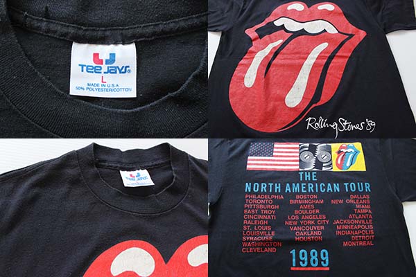 80s USA製 THE ROLLING STONES 1989 TOUR L