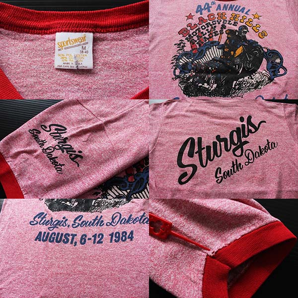 【VINTAGE】80s USA製 リンガーTシャツ M
