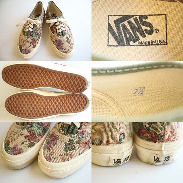 90s Usa製 Vansバンズ ゴブラン織り オーセンティック 7 5 Sixpacjoe