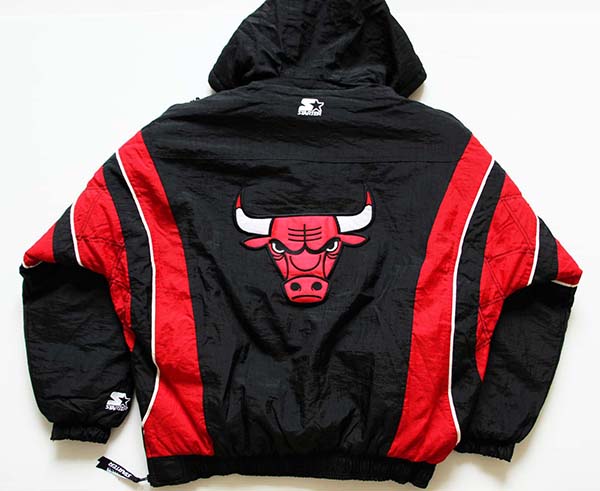 00s STARTERスターター NBA BULLS シカゴ ブルズ 中綿入り ナイロン ...