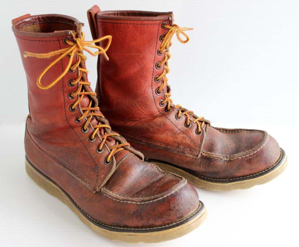 90s REDWINGレッドウイング 877 半円犬タグ アイリッシュセッター ブーツ 赤茶 10.5D