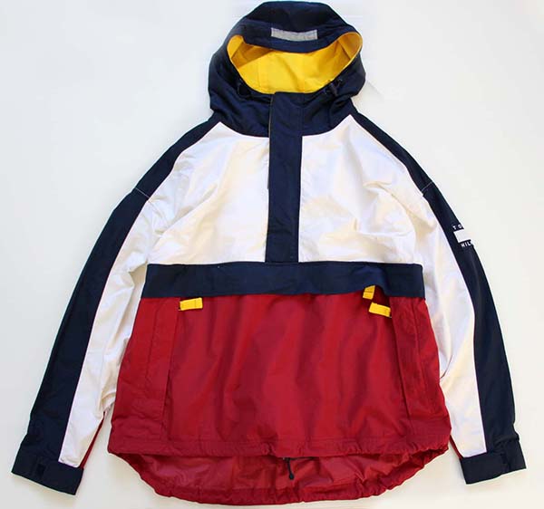 90s TOMMY HILFIGERトミーヒルフィガー マルチカラー 切り替え プル