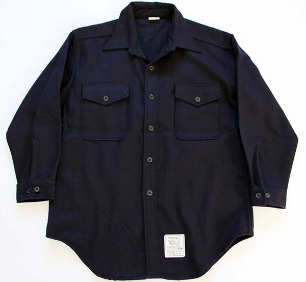デッドストック☆70s 米軍 U.S.NAVY CPO ウールシャツ 16.5