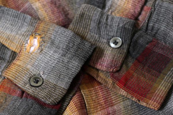 60s Nofade オンブレチェック レーヨンシャツ L - Sixpacjoe Web